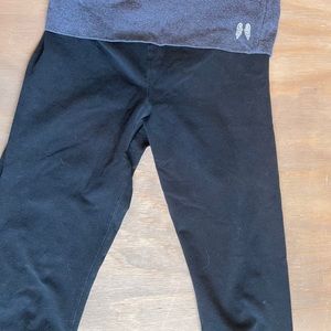 Victorias secret bootcut black leggings foldover